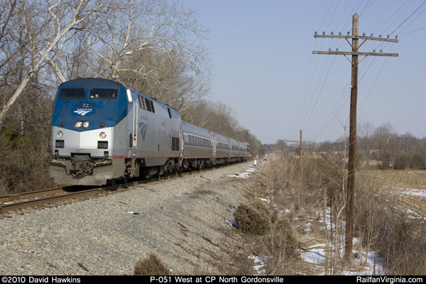 Amtrak 51 at North Gordonsville